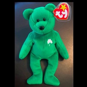 Ty Beanie Baby Erin The Bear 1997-Rare with Errors
